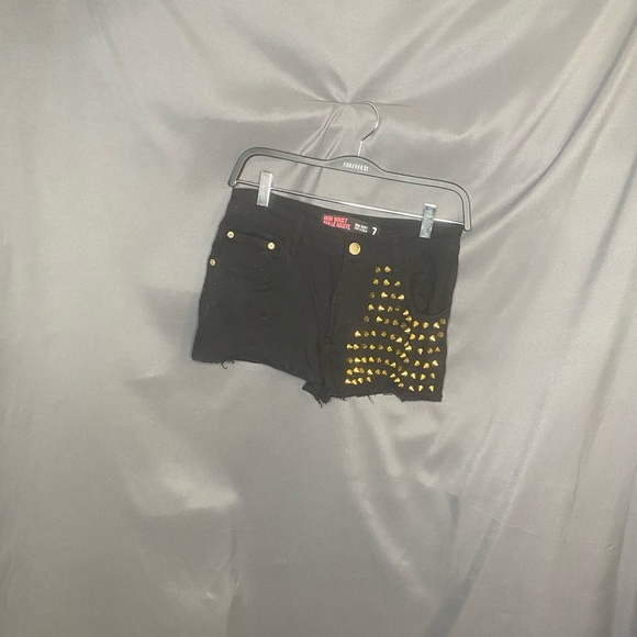 3/$30 Black studded shorts - Picture 1 of 4